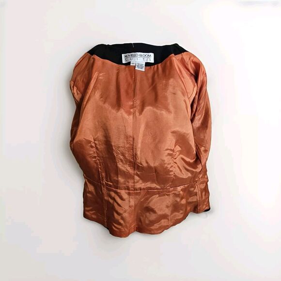 VTG Noviello Bloom Wool Embroidered Jacket W/belt Size 12 - Picture 14 of 16